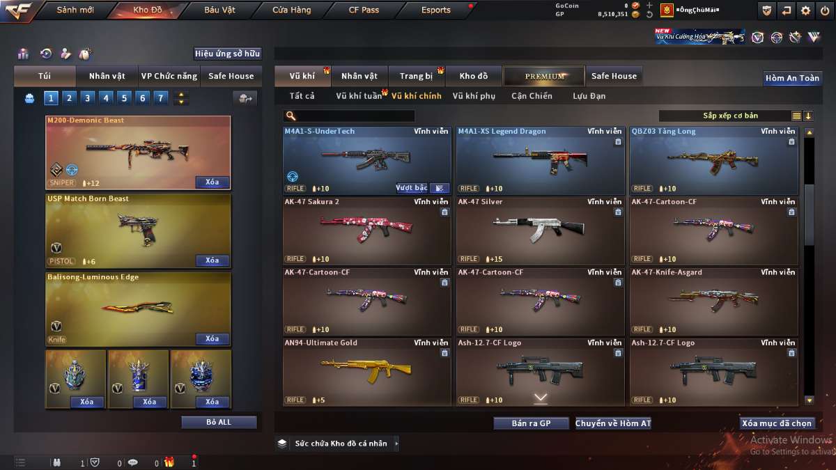 shop acc cf uy tin gia re